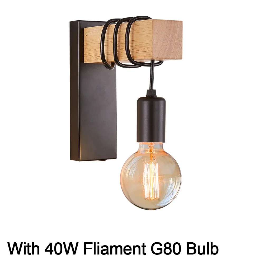 Vintage Wandleuchte Wandleuchten Leuchte Retro Holz Wandleuchte E27 Indoor Home Decor Esszimmer Nachttischlampe Schlafzimmer Beleuchtung Vintage Wandleuchte Wandleuchten Leuchte Retro Holz Wandleuchte E27 Indoor Home Decor Esszimmer Nachttischlampe Schlafzimmer Beleuchtung - Image 16