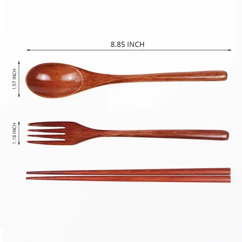 1Pc Wooden Chopsticks Fork Spoon Three-Piece Set Twine Japanese-Style Tableware Kitchen Home Chopsticks Fork Spoon Cutlery Set 1Pc Wooden Chopsticks Fork Spoon Three-Piece Set Twine Japanese-Style Tableware Kitchen Home Chopsticks Fork Spoon Cutlery Set - Image 8