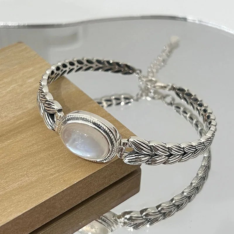 Foxanry Funkelndes Zirkone-Kettenarmband Für Frauen, Paare, Modisch, Kreativ, Hohl, Weizengeometrie, Handgefertigt, Party-Schmuck, Geschenke Foxanry Funkelndes Zirkone-Kettenarmband Für Frauen, Paare, Modisch, Kreativ, Hohl, Weizengeometrie, Handgefertigt, Party-Schmuck, Geschenke - Image 7