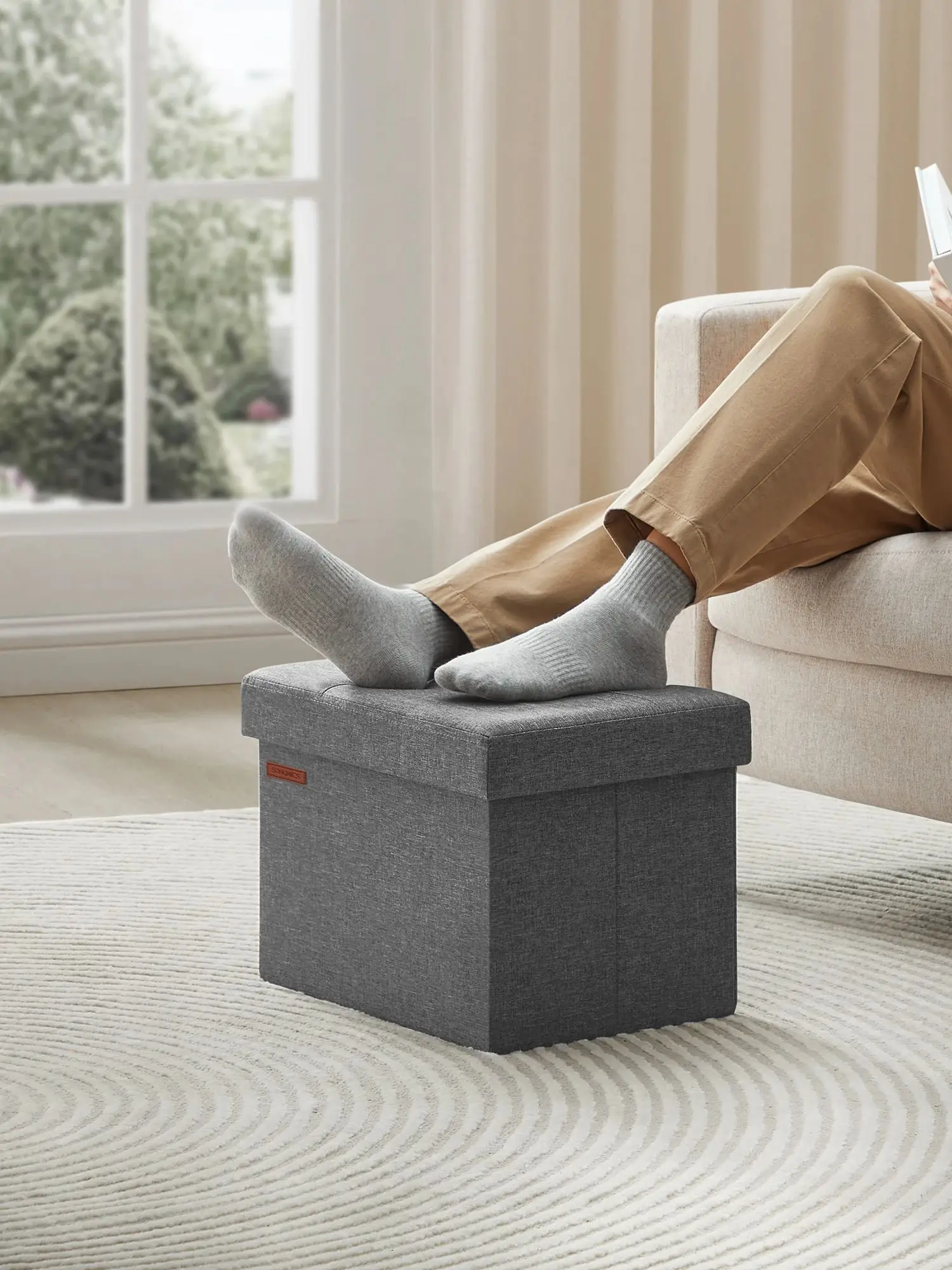 Songmics Seat Stool (1 St), With Storage Space Foldable Stool Seat Dice 30X30X30Cm Songmics Seat Stool (1 St), With Storage Space Foldable Stool Seat Dice 30X30X30Cm - Image 7