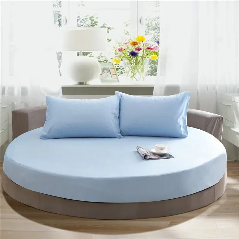 100% Cotton Round Bed Sheet Set Elastic Band Soft Skin Friendly Fitted Sheets Set Elastic Band Bedsheet 3/1 Pcs Mattress Cover 100% Cotton Round Bed Sheet Set Elastic Band Soft Skin Friendly Fitted Sheets Set Elastic Band Bedsheet 3/1 Pcs Mattress Cover - Image 33