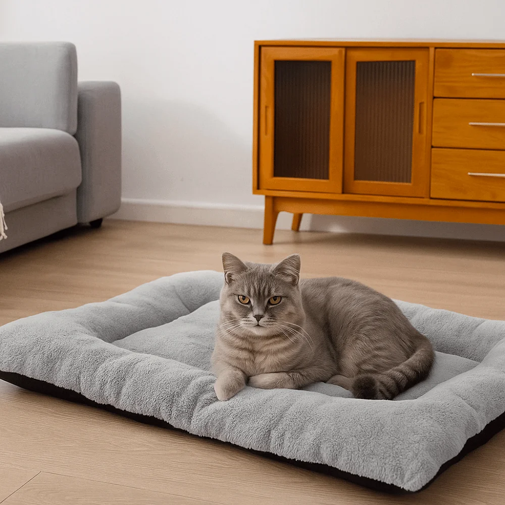 Warm Dog Bed Mat Surrounding Style Super Soft Pet Plush Pad Comfortable Non-Slip Cat Cage Mattress For Cats And Dogs Warm Dog Bed Mat Surrounding Style Super Soft Pet Plush Pad Comfortable Non-Slip Cat Cage Mattress For Cats And Dogs - Image 3