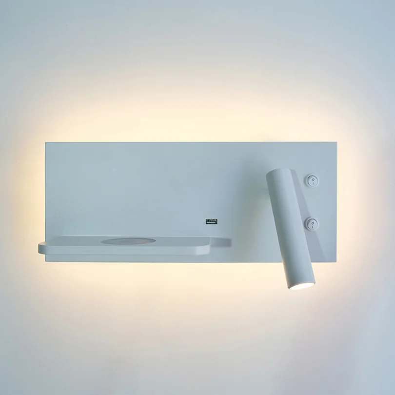 Drahtlose Lade Led Wandleuchte Licht Für Schlafzimmer Nacht Hotel Drehen Lesen Beleuchtung Usb Ladung Lampara Dekoration Moderne Drahtlose Lade Led Wandleuchte Licht Für Schlafzimmer Nacht Hotel Drehen Lesen Beleuchtung Usb Ladung Lampara Dekoration Moderne - Image 6