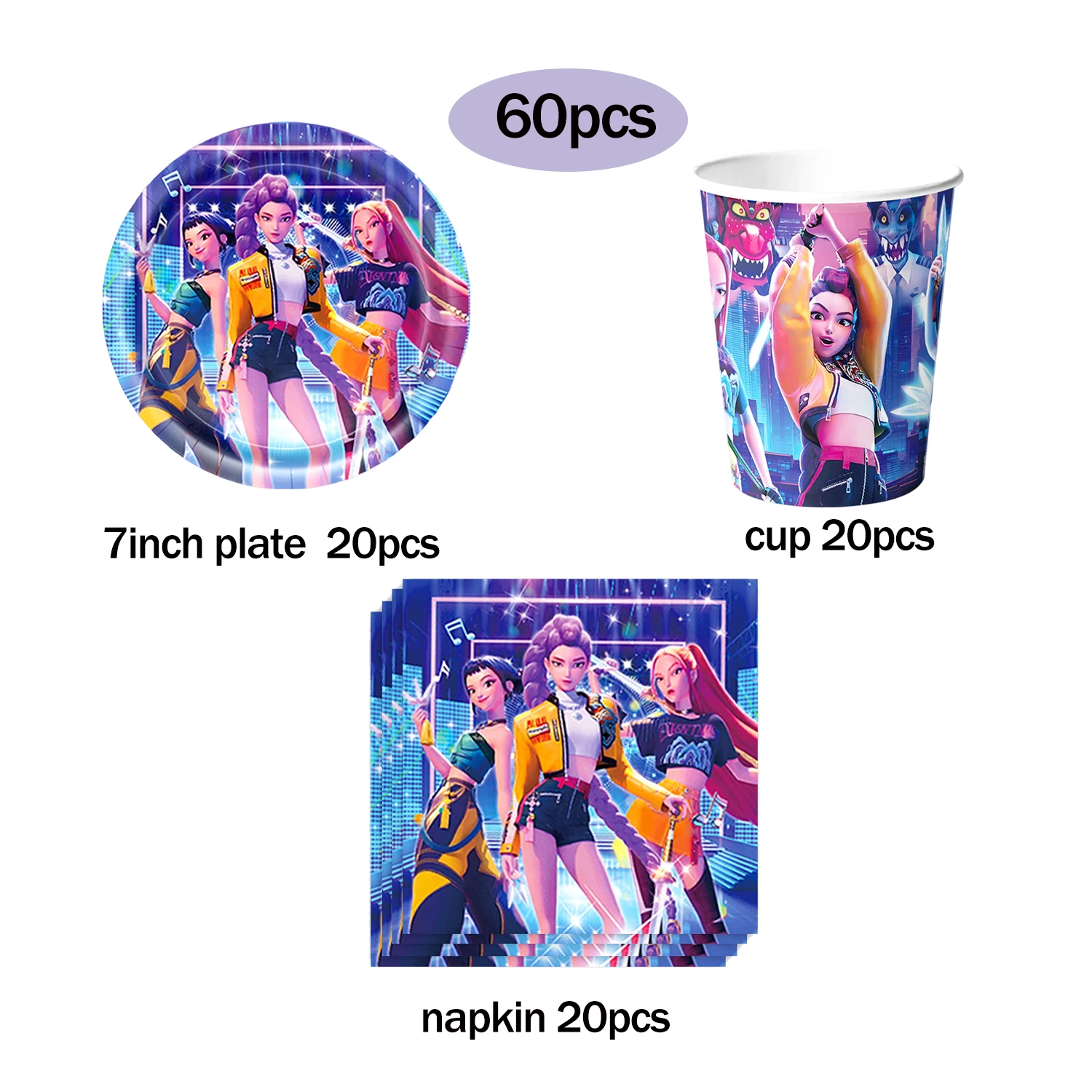 Heißes K-Pop Geburtstagsparty-Dekorationsset Für Kinder: Tischgeschirr, Ballons, Becher, Teller, Servietten, Tortenaufsatz, Banner, Geschenktüte – Partyzubehör Heißes K-Pop Geburtstagsparty-Dekorationsset Für Kinder: Tischgeschirr, Ballons, Becher, Teller, Servietten, Tortenaufsatz, Banner, Geschenktüte – Partyzubehör - Image 17