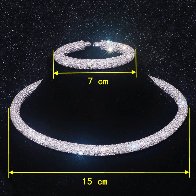 Neue Mode Strass Kragen Choker Halskette Für Frauen Übertrieben Einfache Große Klobige Kette Halskette Drehmomente Schmuck Zubehör Neue Mode Strass Kragen Choker Halskette Für Frauen Übertrieben Einfache Große Klobige Kette Halskette Drehmomente Schmuck Zubehör - Image 4