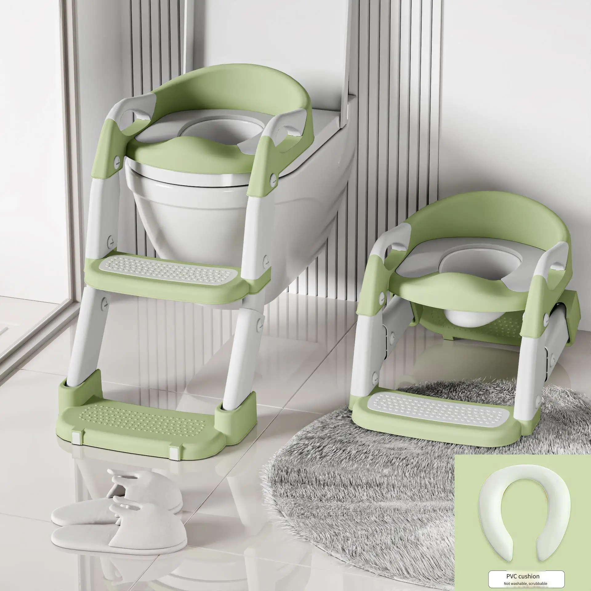 Kids Toilet Step Stool Potty Training Seat With Ladder Boys Girls Baby Toilet Seat Adjustable Step-On Stool For Adult Toilet Kids Toilet Step Stool Potty Training Seat With Ladder Boys Girls Baby Toilet Seat Adjustable Step-On Stool For Adult Toilet - Image 12