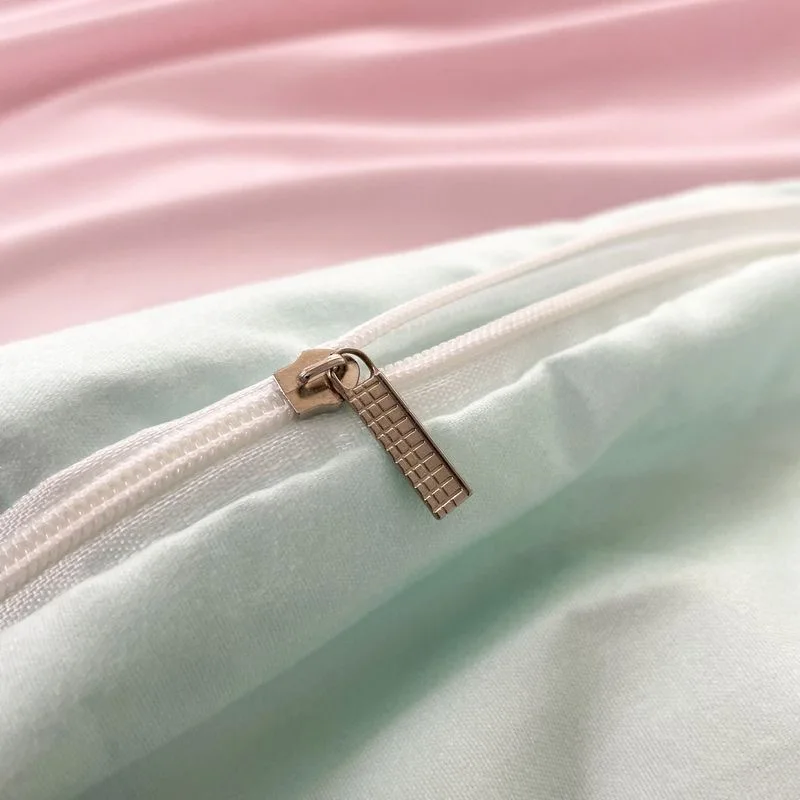 Koreanischen Stil Bettwäsche Set Vier-Stück Gradient Farbe Bettwäsche Blatt Kissenbezug Bettbezug-Set Twin Voll Königin König Super König Größe Koreanischen Stil Bettwäsche Set Vier-Stück Gradient Farbe Bettwäsche Blatt Kissenbezug Bettbezug-Set Twin Voll Königin König Super König Größe - Image 5