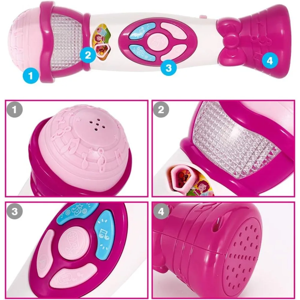 Mikrofon Für Kinder Mit Stimmveränderung, Karaoke-Mikrofone Mit Aufnahme- Und Musikwiedergabefunktion, Bunte Lichter, Geschenke Für Jungen Und Mädchen, Party-Gesangsmikrofon Für Kinder. Mikrofon Für Kinder Mit Stimmveränderung, Karaoke-Mikrofone Mit Aufnahme- Und Musikwiedergabefunktion, Bunte Lichter, Geschenke Für Jungen Und Mädchen, Party-Gesangsmikrofon Für Kinder. - Image 2