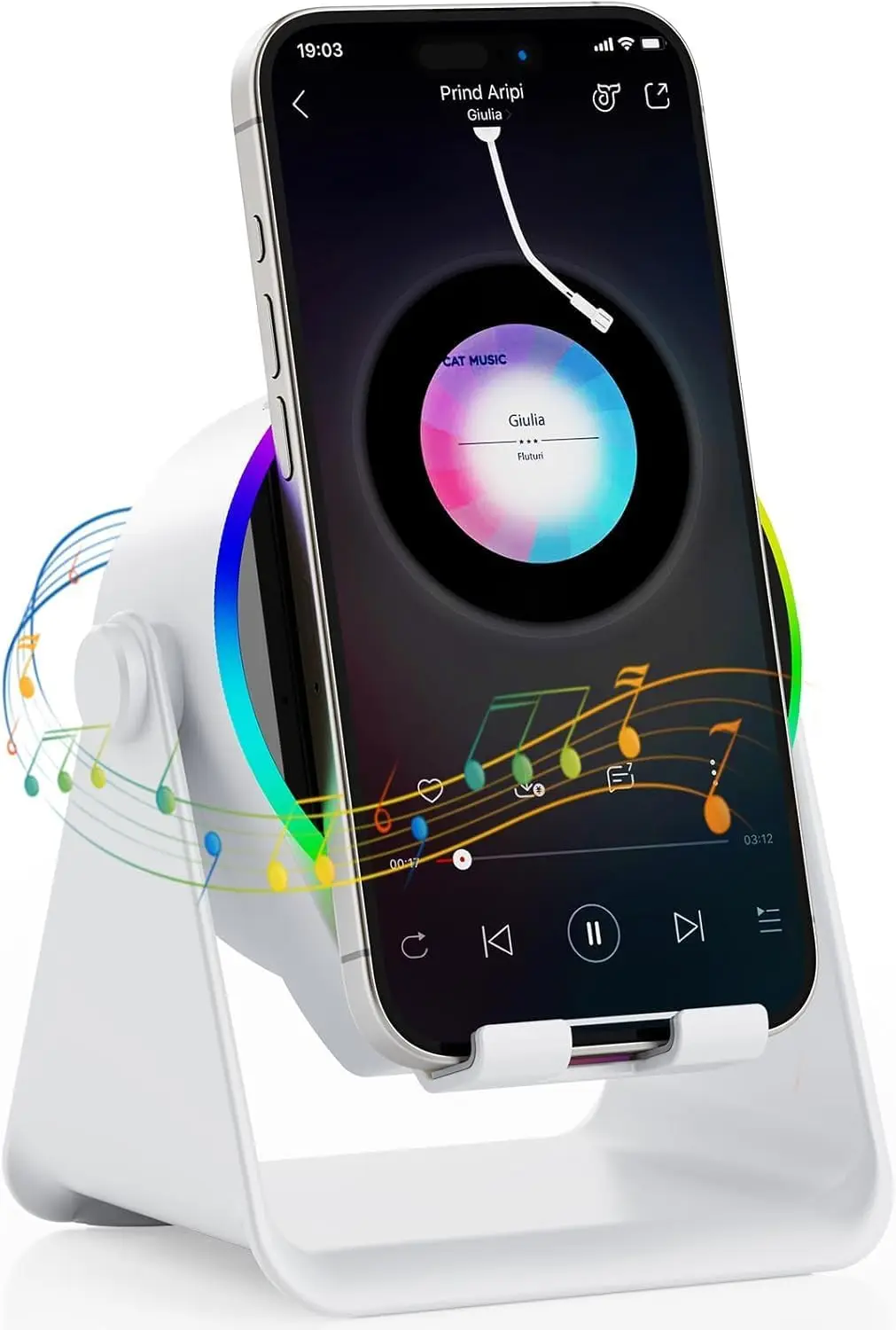 5-In-1 Rgb Bluetooth-Lautsprecher Mit Handyhalterung – Leistungsstarker Hifi-Sound, Subwoofer Und Magnetische Tablet-Halterung 5-In-1 Rgb Bluetooth-Lautsprecher Mit Handyhalterung – Leistungsstarker Hifi-Sound, Subwoofer Und Magnetische Tablet-Halterung - Image 7