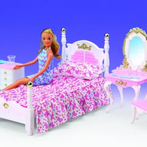 Für 30 cm Puppe Bett Tisch Schlafzimmer Möbel Set 1/6 Bjd Prinzessin Schminktisch Puppe Zubehör Kind Spielzeug Geschenk