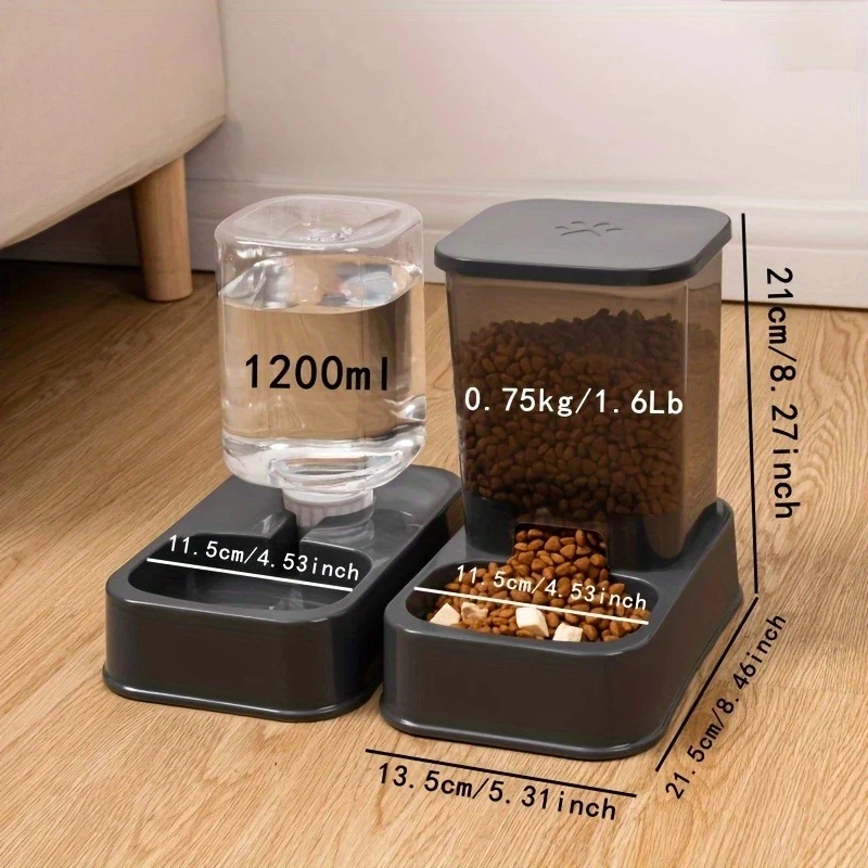Automatic Cat &Amp; Dog Feeder With Drinker, Smart Portion Control Pet Food Bowl Set, No Battery Required Automatic Cat &Amp; Dog Feeder With Drinker, Smart Portion Control Pet Food Bowl Set, No Battery Required - Image 4