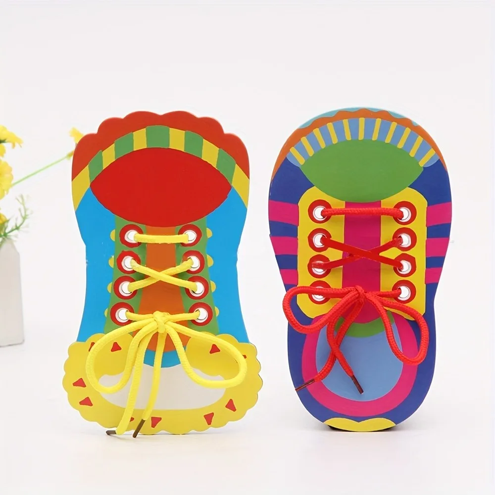 Shoelace Threading Teaching Toys Learn To Tie Shoelaces Toy Kids Toddlers Fine Motor Skills Toy Early Educational Toys Boys Girl Shoelace Threading Teaching Toys Learn To Tie Shoelaces Toy Kids Toddlers Fine Motor Skills Toy Early Educational Toys Boys Girl