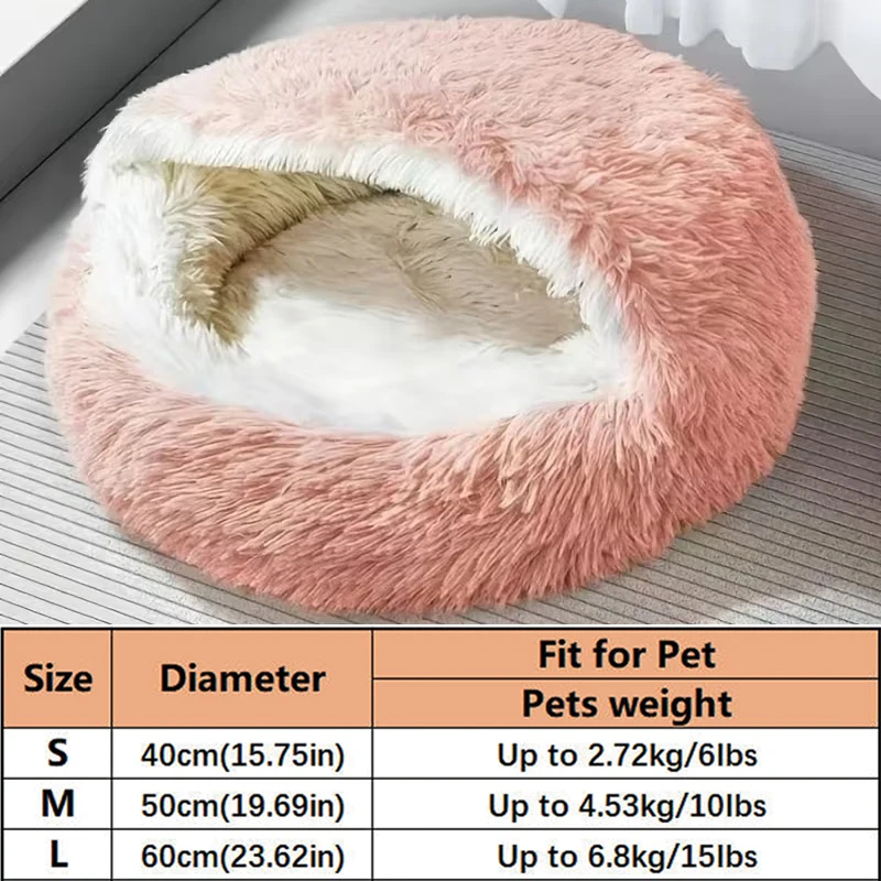 Gemütliche Katzenbetten, Hundematratzen, Warme, Weiche Plüsch-Haustierbetten, Muschelförmige, Halbgeschlossene Katzenschlafnester Für Kleine Hunde Und Kätzchen Gemütliche Katzenbetten, Hundematratzen, Warme, Weiche Plüsch-Haustierbetten, Muschelförmige, Halbgeschlossene Katzenschlafnester Für Kleine Hunde Und Kätzchen - Image 9