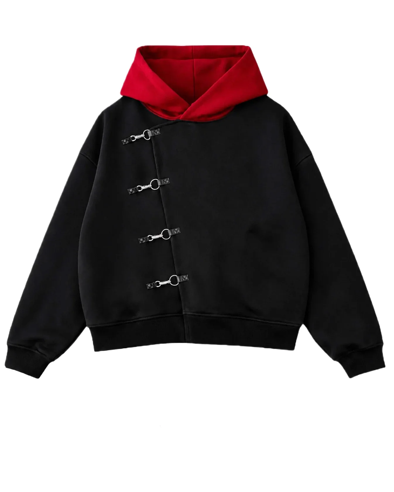 Y2K Red Itadori Hoodie, Übergroßes, Schwarz-Rotes, Gespleißtes Sweatshirt Mit Metallknöpfen, Trendige Und Schlichte Streetwear-Jacke Für Männer Und Frauen Y2K Red Itadori Hoodie, Übergroßes, Schwarz-Rotes, Gespleißtes Sweatshirt Mit Metallknöpfen, Trendige Und Schlichte Streetwear-Jacke Für Männer Und Frauen