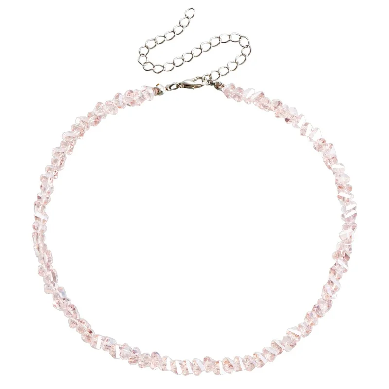 Transparent Crystal Irregular Beaded Choker Necklace For Women Korean Collarbone Clavicle Chain On The Neck Collar Jewelry Transparent Crystal Irregular Beaded Choker Necklace For Women Korean Collarbone Clavicle Chain On The Neck Collar Jewelry - Image 19