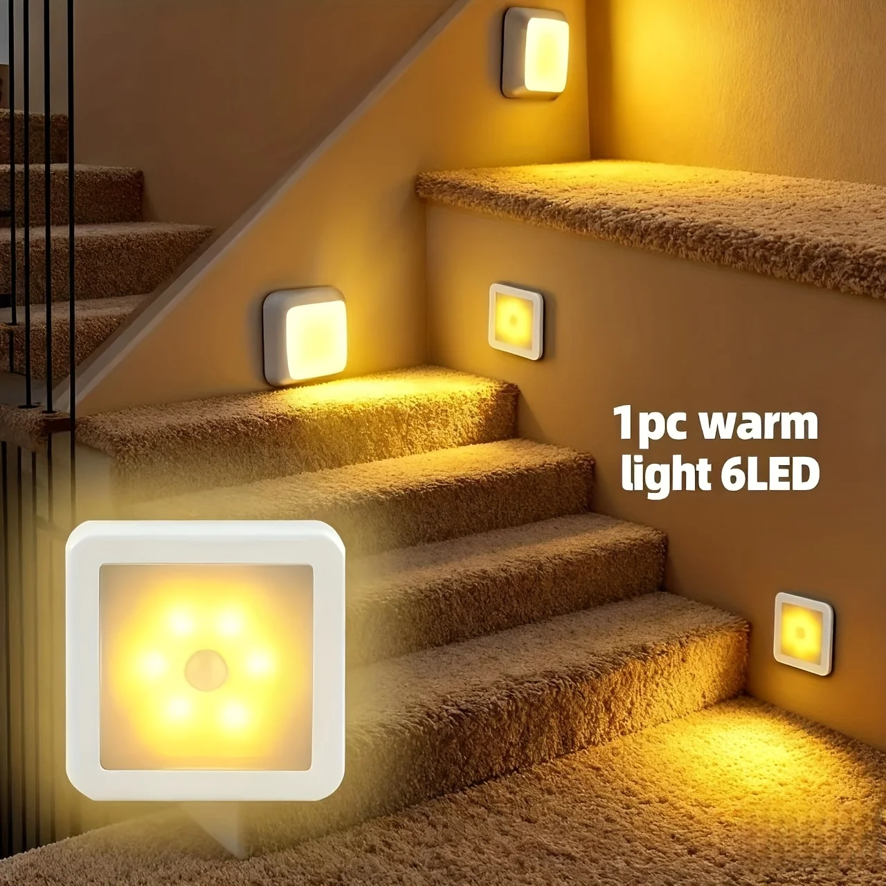 Bewegungsaktiviertes Led-Nachtlicht Mit Menschlichem Körpersensor, Batteriebetrieben, Für Wc, Nachttisch, Zimmer, Flur, Gang, Zuhause. Bewegungsaktiviertes Led-Nachtlicht Mit Menschlichem Körpersensor, Batteriebetrieben, Für Wc, Nachttisch, Zimmer, Flur, Gang, Zuhause. - Image 4