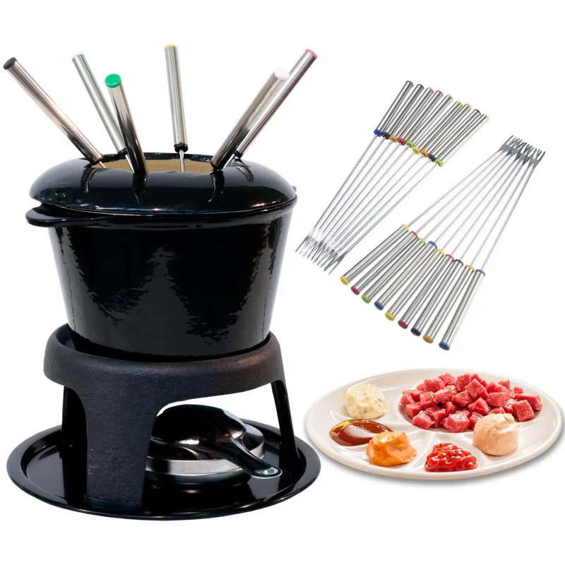6Pcs Edelstahl Schokolade Gabel Käse Topf Heißer Gabeln Kuchen Obst Dessert Gabel Set Fondue Bbq Fleisch Spieß Küche Zubehör 6Pcs Edelstahl Schokolade Gabel Käse Topf Heißer Gabeln Kuchen Obst Dessert Gabel Set Fondue Bbq Fleisch Spieß Küche Zubehör - Image 2