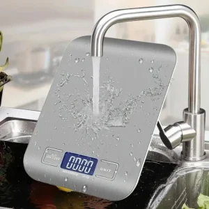 Digitale Küchenwaage 10 kg mit LED-Display – 1-g-Teilung, Edelstahl-Wiegefläche für Lebensmittel, Snacks, Schmuck & Haushalt