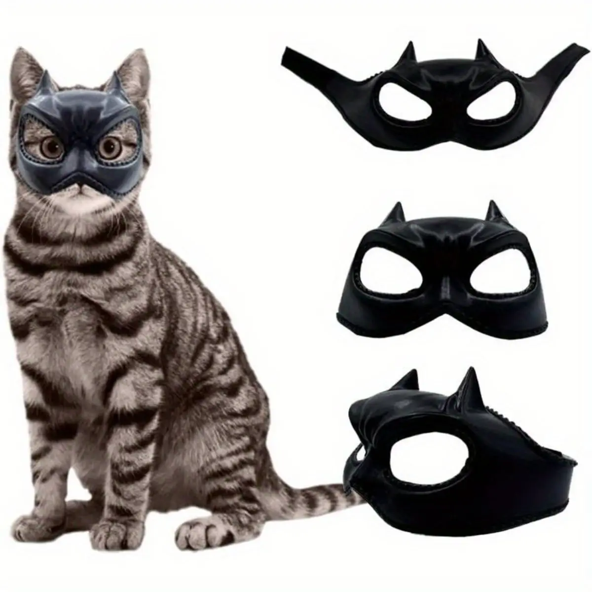 Katzen-Fledermaus-Maske, Katzenkopf-Dekoration, Formschönes Haustier-Kostümzubehör, Verspielte Und Entzückende Katzenmaske Katzen-Fledermaus-Maske, Katzenkopf-Dekoration, Formschönes Haustier-Kostümzubehör, Verspielte Und Entzückende Katzenmaske - Image 4
