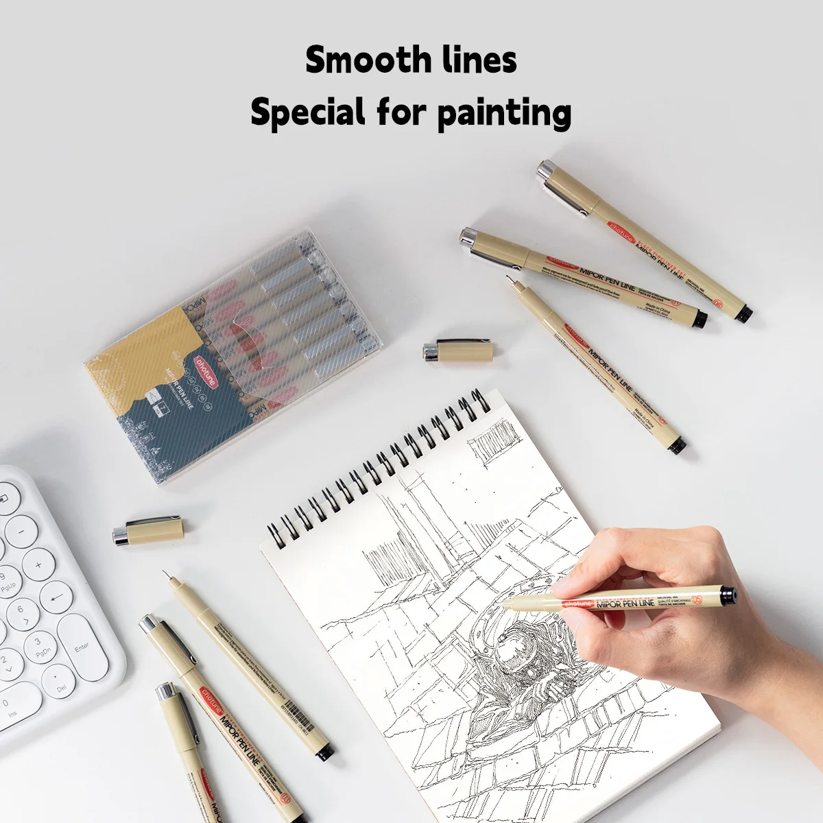 Manga Marker Nadel Stift Kunst Handbemalt Haken Linie Stift Skizze Stifte Schreibwaren Set Kunst Liefert Schule Liefert Kunst Sakura Stift Manga Marker Nadel Stift Kunst Handbemalt Haken Linie Stift Skizze Stifte Schreibwaren Set Kunst Liefert Schule Liefert Kunst Sakura Stift - Image 3