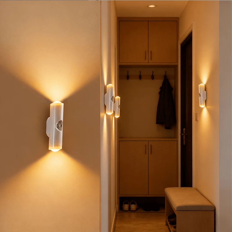 Intelligente Sensor-Wandleuchte Usb-Aufladbar Bewegungsmelder Nachtlicht Led Magnetischer Strahler Für Schlafzimmer Flur Treppe Intelligente Sensor-Wandleuchte Usb-Aufladbar Bewegungsmelder Nachtlicht Led Magnetischer Strahler Für Schlafzimmer Flur Treppe - Image 2