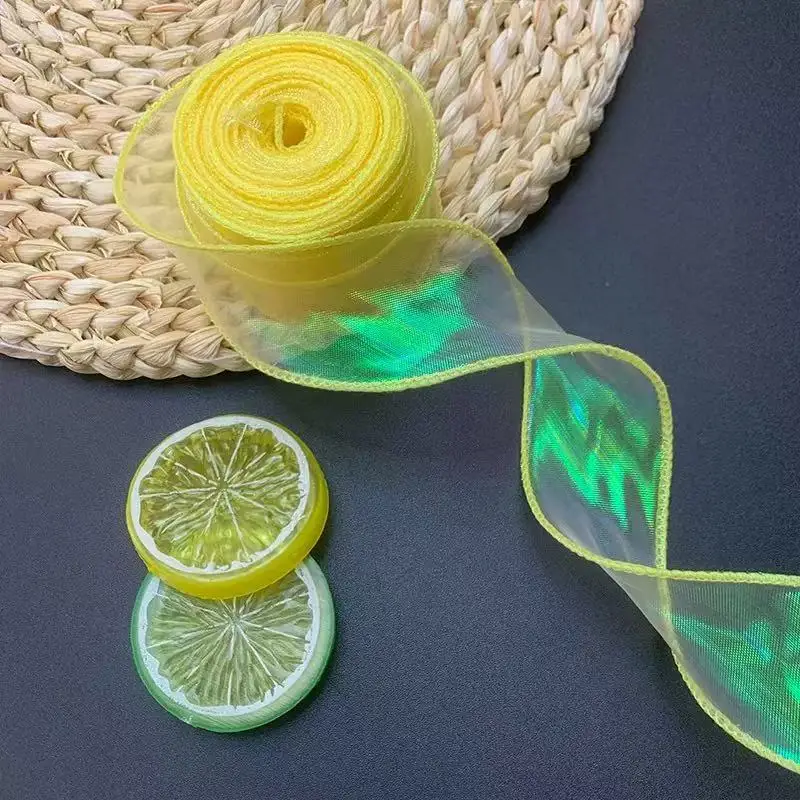 40Mm 10 Yards Fischschwanz-Organzaband, Reflektierendes, Irisierendes Band Mit Gewelltem Rand Für Geschenkverpackungen, Diy-Schleifen, Blumensträuße, Voile-Bänder 40Mm 10 Yards Fischschwanz-Organzaband, Reflektierendes, Irisierendes Band Mit Gewelltem Rand Für Geschenkverpackungen, Diy-Schleifen, Blumensträuße, Voile-Bänder - Image 17