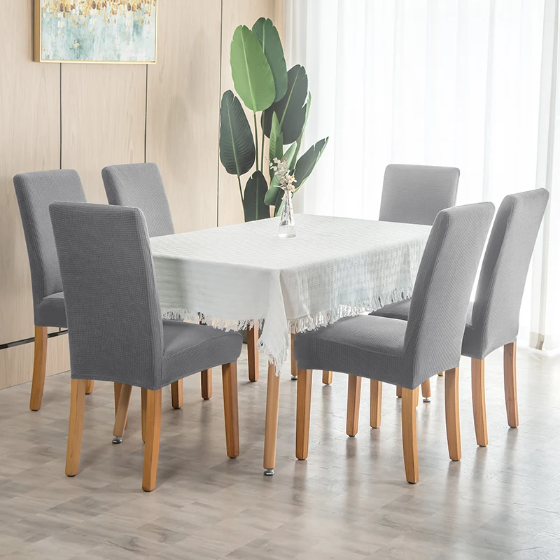 Durable Elastic Fabric Cover For Dining Chairs,Jacquard Chair Cover,Chairs Covers Stretch For Kitchens Home Living Room Decor Durable Elastic Fabric Cover For Dining Chairs,Jacquard Chair Cover,Chairs Covers Stretch For Kitchens Home Living Room Decor - Image 6