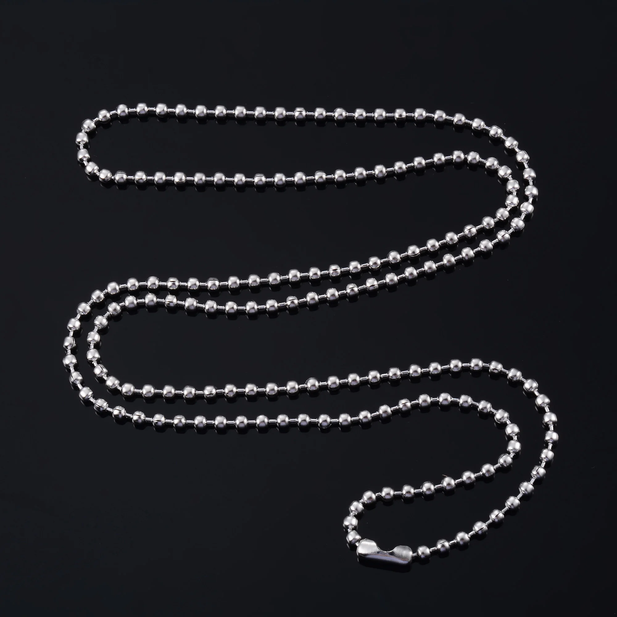 Round Bead Chain On The Neck Rolo Ball Necklace Stainless Steel Jewelry Accessories For Women Men Waterproof Choker Silver Color Round Bead Chain On The Neck Rolo Ball Necklace Stainless Steel Jewelry Accessories For Women Men Waterproof Choker Silver Color - Image 10