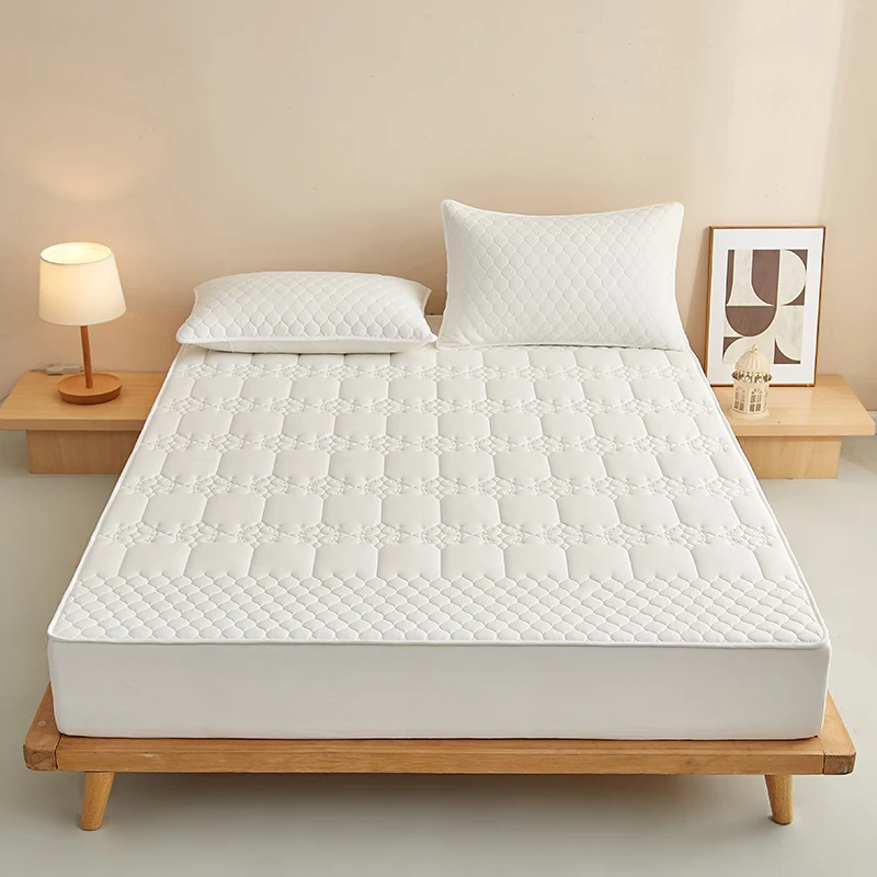 Waterproof Quilted Mattress Protector - Waterproof Fitted Sheet , Jacquard Style Mattress Cover, Antibacterial, Hypoallergenic Waterproof Quilted Mattress Protector - Waterproof Fitted Sheet , Jacquard Style Mattress Cover, Antibacterial, Hypoallergenic - Image 4