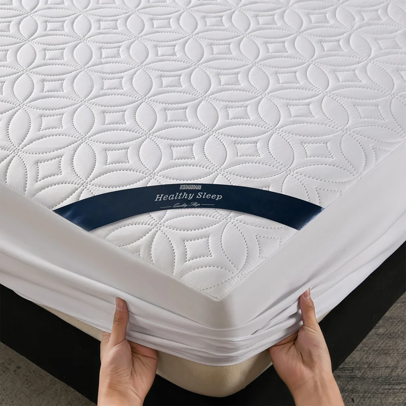 Ultrasonic Quilted Waterproof Antibacterial Mattress Protector Breathable Ultra Soft Noise Free 30Cm Deep Pocket Fitted Sheet Ultrasonic Quilted Waterproof Antibacterial Mattress Protector Breathable Ultra Soft Noise Free 30Cm Deep Pocket Fitted Sheet - Image 12