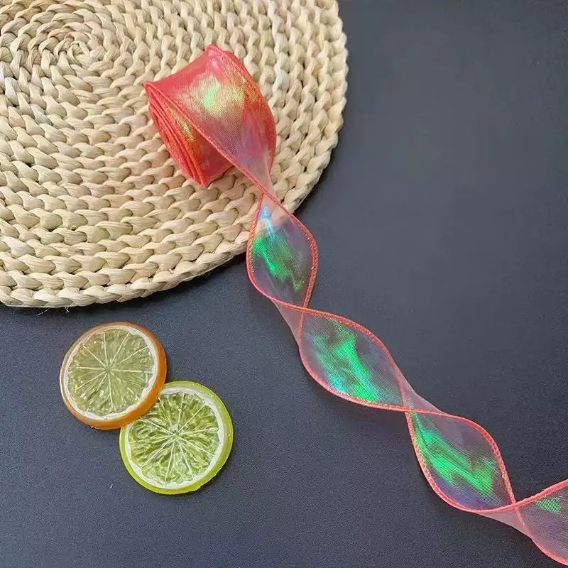 40Mm 10 Yards Fischschwanz-Organzaband, Reflektierendes, Irisierendes Band Mit Gewelltem Rand Für Geschenkverpackungen, Diy-Schleifen, Blumensträuße, Voile-Bänder 40Mm 10 Yards Fischschwanz-Organzaband, Reflektierendes, Irisierendes Band Mit Gewelltem Rand Für Geschenkverpackungen, Diy-Schleifen, Blumensträuße, Voile-Bänder - Image 32