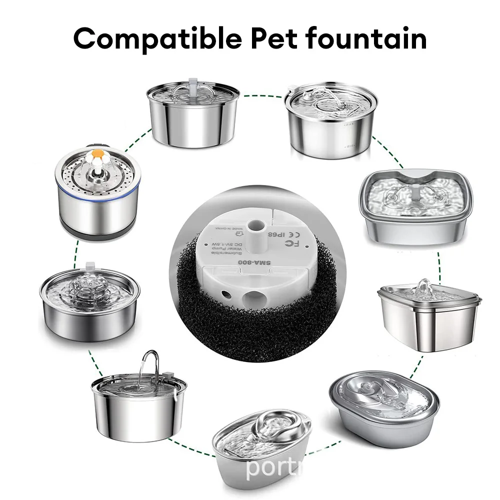 Katzenbrunnen Wasserpumpe Usb Mit Leisem Motor Für Haustiere Katzenbrunnen Wasserpumpe Usb Mit Leisem Motor Für Haustiere - Image 3