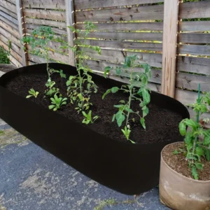 Erhöhtes Gartenbett aus atmungsaktivem Stoff, rechteckiger Pflanzbeutel, geeignet für Vanille, Blumen und Gemüse