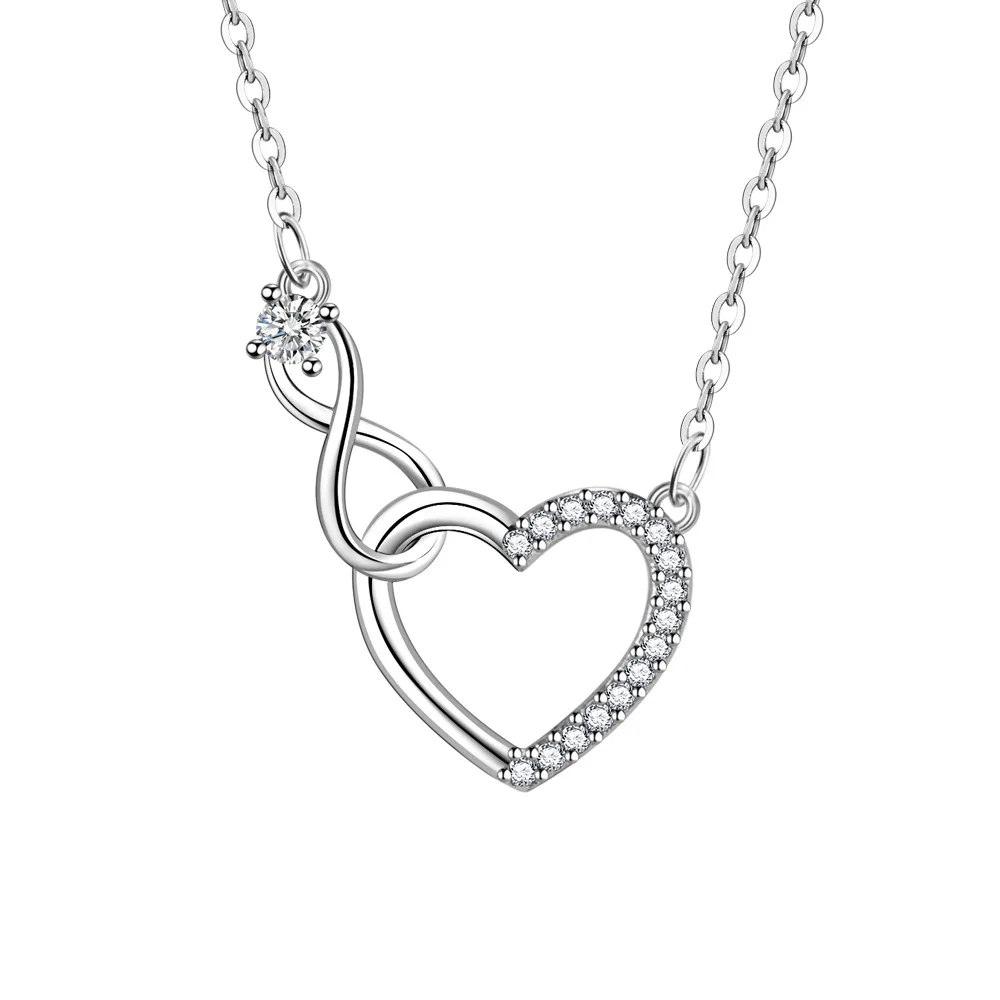 925 Sterling Silber Zirkon Herz Ineinandergreifende Retro Halsketten Für Frauen Hals Kette Luxus Qualität Schmuck Zubehör 925 Sterling Silber Zirkon Herz Ineinandergreifende Retro Halsketten Für Frauen Hals Kette Luxus Qualität Schmuck Zubehör - Image 5