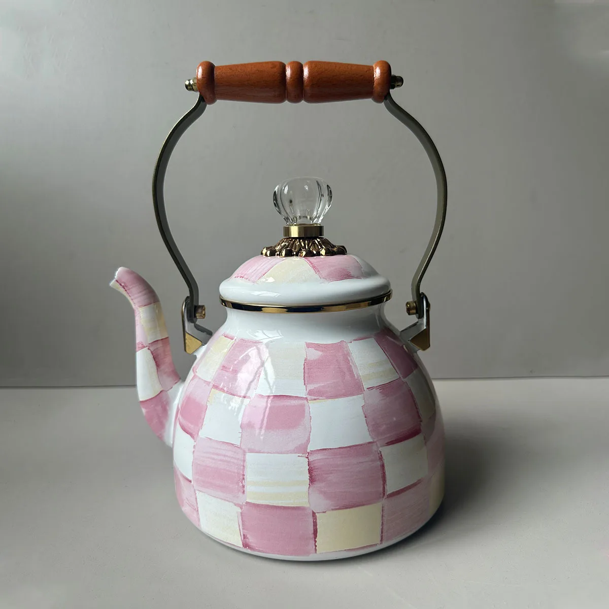 2,5 Quart Emaille Teekanne – Vintage Teekessel Mit Griff Für Herd, Tee Und Kaffee 2,5 Quart Emaille Teekanne – Vintage Teekessel Mit Griff Für Herd, Tee Und Kaffee - Image 5