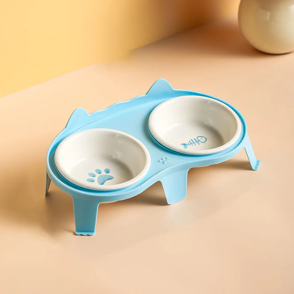 Ceramic Cat Bowl Double Bowl - Elevated Slanted Pet Food Water Bowls, High-Quality Kitten Feeding Drinking Bowls, Pet Supplies Ceramic Cat Bowl Double Bowl - Elevated Slanted Pet Food Water Bowls, High-Quality Kitten Feeding Drinking Bowls, Pet Supplies - Image 7