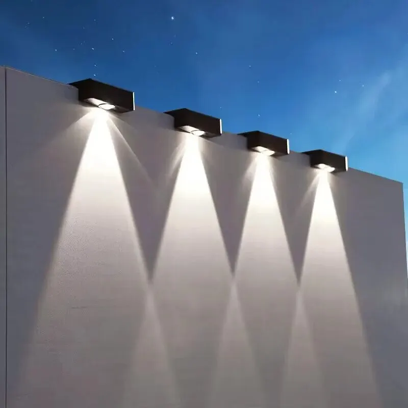 Solar-Wandleuchten Für Den Außenbereich, Quadratisch, Solarbetrieben, Kabellose Wandleuchten, Ip65, Wasserdichte Außenwandleuchten, Dekorativ Für Den Garten Solar-Wandleuchten Für Den Außenbereich, Quadratisch, Solarbetrieben, Kabellose Wandleuchten, Ip65, Wasserdichte Außenwandleuchten, Dekorativ Für Den Garten - Image 7