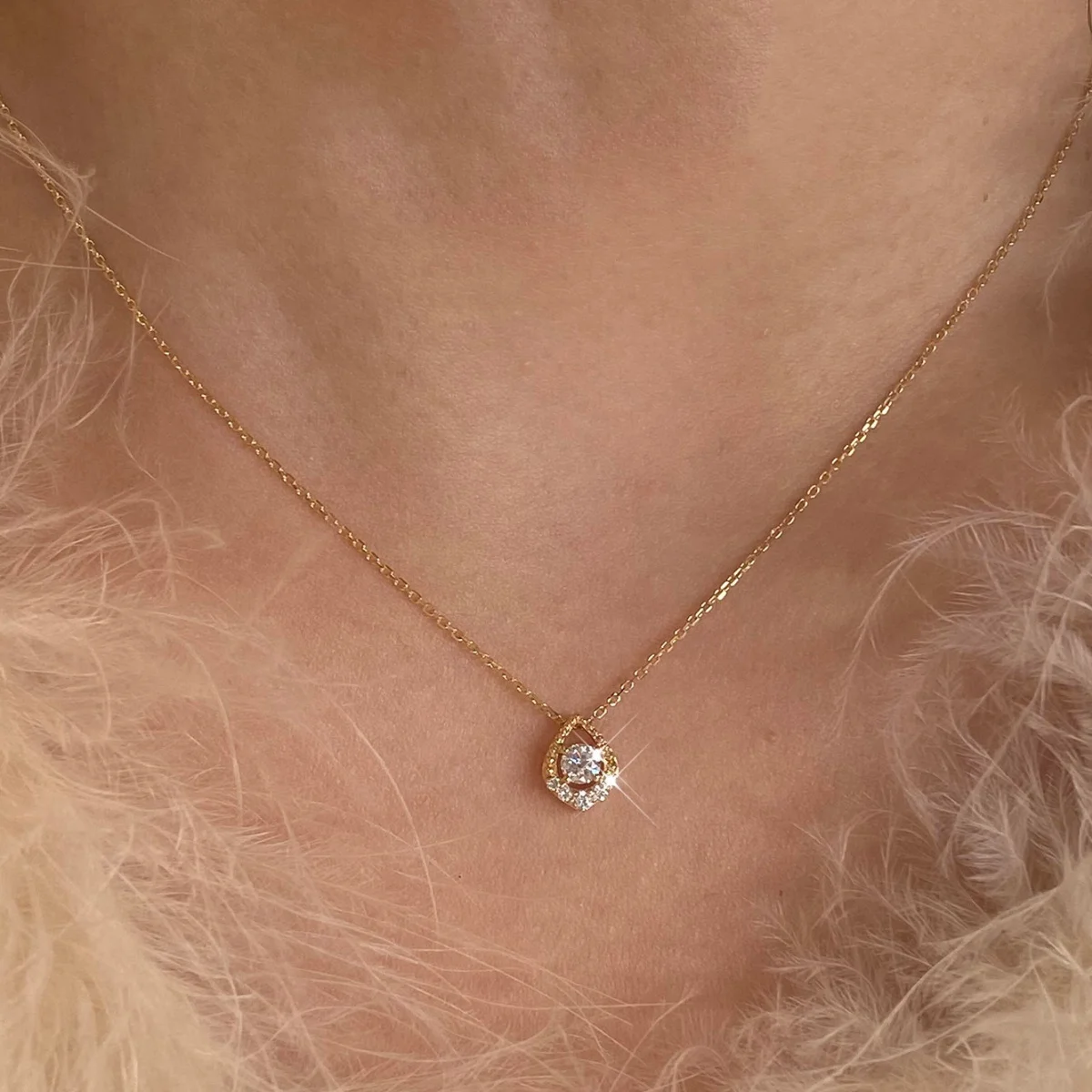 Nkhog 0,5 Ct Echter Moissanit S925 Silber Anhänger Halskette Für Frauen Funkelnde Labor-Diamant-Halskette 18 Karat Vergoldet Edler Schmuck Geschenk Nkhog 0,5 Ct Echter Moissanit S925 Silber Anhänger Halskette Für Frauen Funkelnde Labor-Diamant-Halskette 18 Karat Vergoldet Edler Schmuck Geschenk - Image 6
