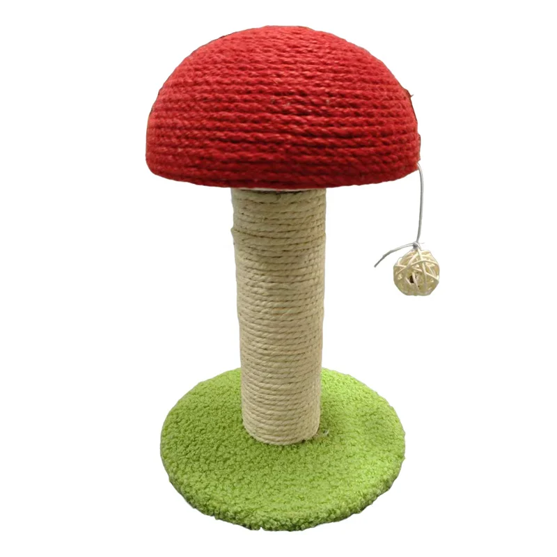 Roter Katzenkratzbaum In Pilzform Mit Sisal-Kratzblock Roter Katzenkratzbaum In Pilzform Mit Sisal-Kratzblock - Image 6