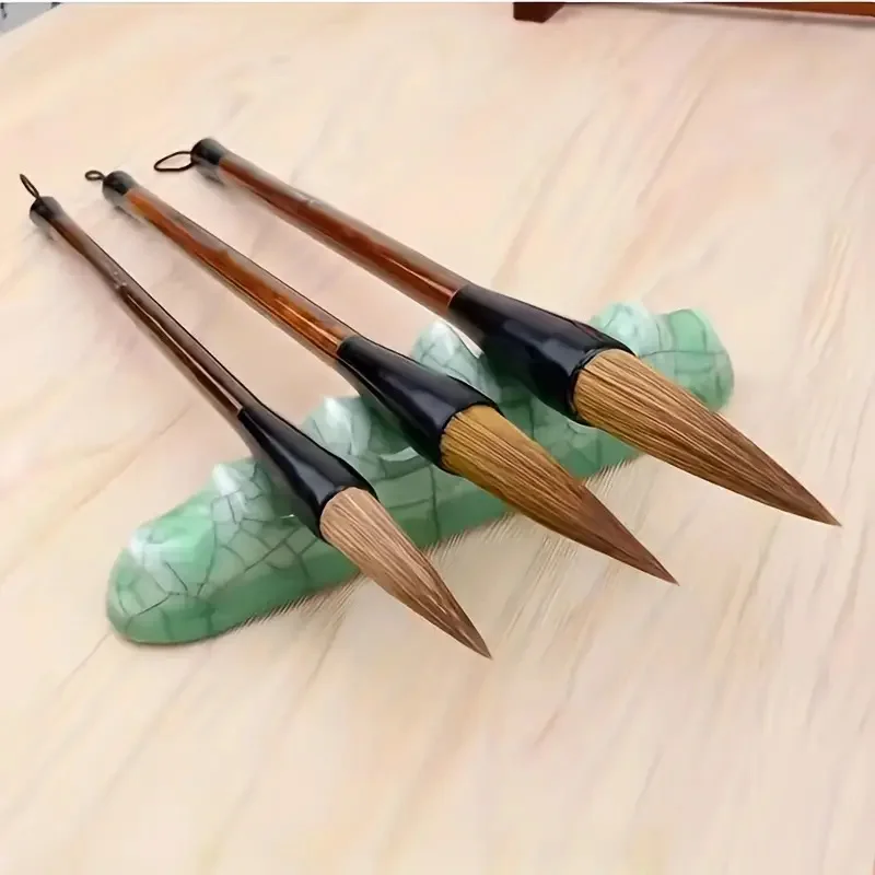 3-Teiliges Hochwertiges Malpinsel-Set, Große, Mittlere Und Kleine Sets, Pinsel Im Chinesischen Stil, Schreib- Und Malzubehör 3-Teiliges Hochwertiges Malpinsel-Set, Große, Mittlere Und Kleine Sets, Pinsel Im Chinesischen Stil, Schreib- Und Malzubehör - Image 2