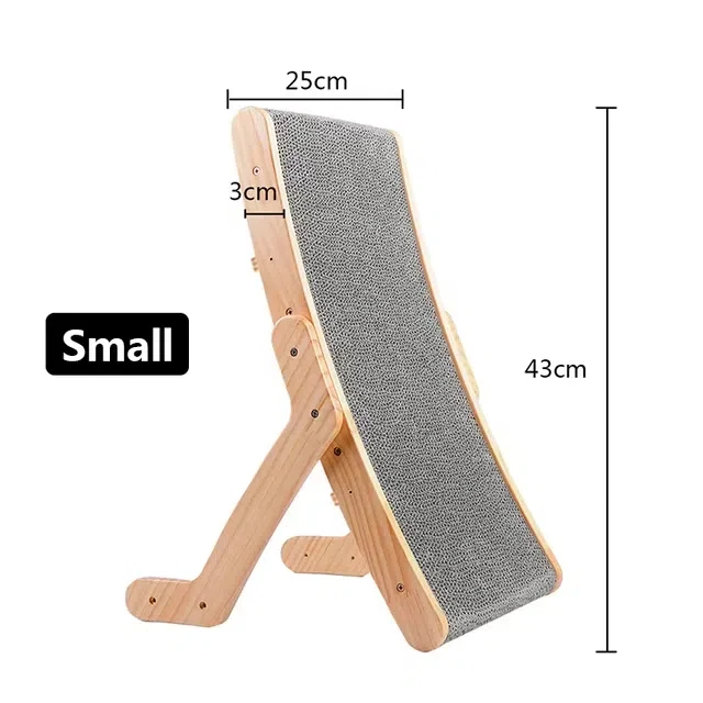 Cat Scratcher Cardboard With Solid Wooden Frame Kitten Scrapers Scratching Bed Reversible Pet Furniture For Cats 5 In 1 Toys Cat Scratcher Cardboard With Solid Wooden Frame Kitten Scrapers Scratching Bed Reversible Pet Furniture For Cats 5 In 1 Toys - Image 8