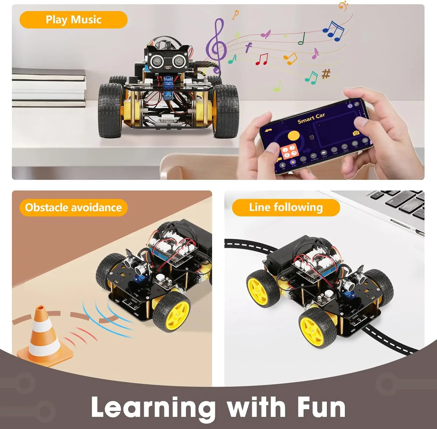 Acebott Robotik-Set Für Kinder – Arduino Roboter-Auto Mit Scratch Und App-Steuerung Acebott Robotik-Set Für Kinder – Arduino Roboter-Auto Mit Scratch Und App-Steuerung - Image 2