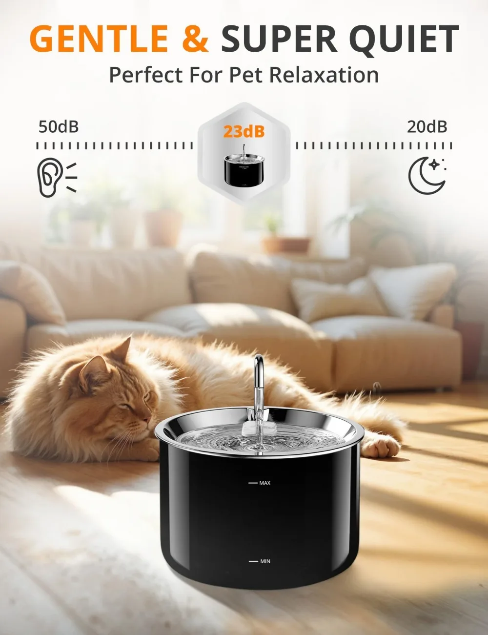 3L Kabelloser Katzenwasserbrunnen Mit Automatischem Sensor, Trinkbrunnen Für Katzen Und Hunde, Haustier-Wasserspender, Zubehör 3L Kabelloser Katzenwasserbrunnen Mit Automatischem Sensor, Trinkbrunnen Für Katzen Und Hunde, Haustier-Wasserspender, Zubehör - Image 14