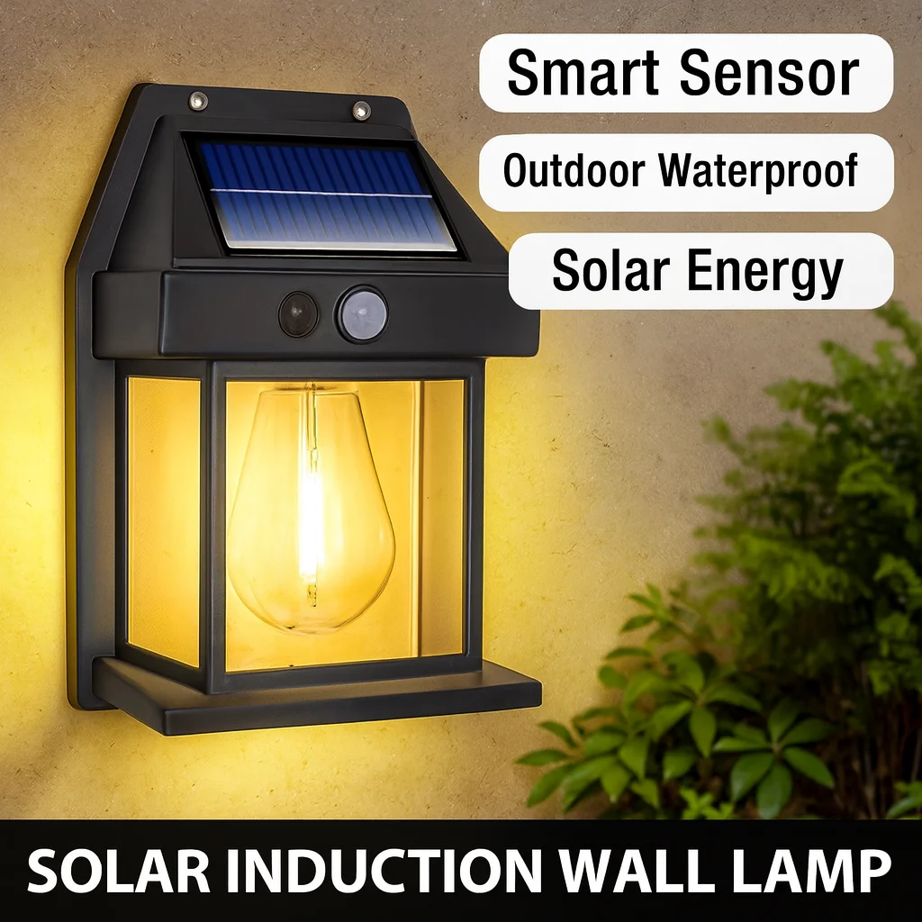 Solarbetriebene Wasserdichte Led-Wandleuchte Für Den Außenbereich, Leistungsstarke Solarenergielampe Mit Lichtsensor Für Garten, Hof, Zaun, Hausdekoration Solarbetriebene Wasserdichte Led-Wandleuchte Für Den Außenbereich, Leistungsstarke Solarenergielampe Mit Lichtsensor Für Garten, Hof, Zaun, Hausdekoration - Image 2