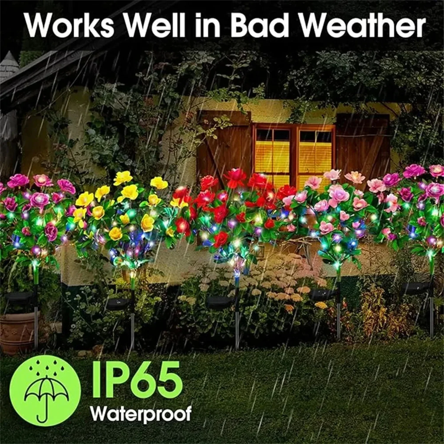Led-Solarleuchte, Wasserdicht, Azalea-Solarblumenlampe, Dekorativ Für Den Außenbereich, Für Garten, Hof, Rasen, Wegbeleuchtung, Urlaub, Hochzeitsdekoration Led-Solarleuchte, Wasserdicht, Azalea-Solarblumenlampe, Dekorativ Für Den Außenbereich, Für Garten, Hof, Rasen, Wegbeleuchtung, Urlaub, Hochzeitsdekoration - Image 4