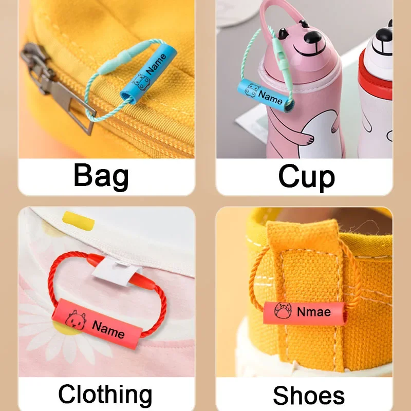 20 Stücke Baby Schuhe Schul Tasse Kleidung Name Aufkleber Wasserdichte Tag Seil Baby Name Ring Kinder Angepasst Name Label Anhänger 20 Stücke Baby Schuhe Schul Tasse Kleidung Name Aufkleber Wasserdichte Tag Seil Baby Name Ring Kinder Angepasst Name Label Anhänger - Image 3