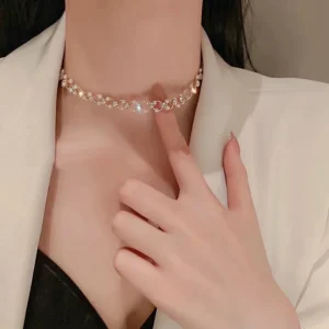Trend Perlen Frauen Halskette Kpop Perle Choker Halskette Gold Farbe Goth Choker Schmuck Anhänger Halsketten 2024 Kragen für Mädchen