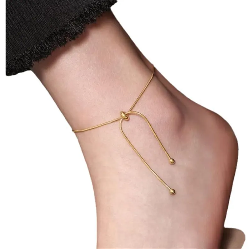 Einfache Verstellbare Kette Fußkettchen Armband Für Frauen Mode Vintage Dünne Kette Fußkettchen Weiblichen Fuß Strand Schmuck 2024 Geschenk Einfache Verstellbare Kette Fußkettchen Armband Für Frauen Mode Vintage Dünne Kette Fußkettchen Weiblichen Fuß Strand Schmuck 2024 Geschenk - Image 3