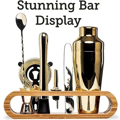 Cocktail Bar Set Mixology Bartender Kit: 10-Piece Bar Tool Set With Stylish Bamboo Stand Bar Accessories Cocktail Bar Set Mixology Bartender Kit: 10-Piece Bar Tool Set With Stylish Bamboo Stand Bar Accessories - Image 8