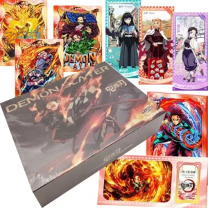 Demon Slayer-Sammelkarten für Jungen und Mädchen, Hot Blooded Character Kamado Tanjirou, Anime Visual Art Design, Kristallkarten, Geschenke